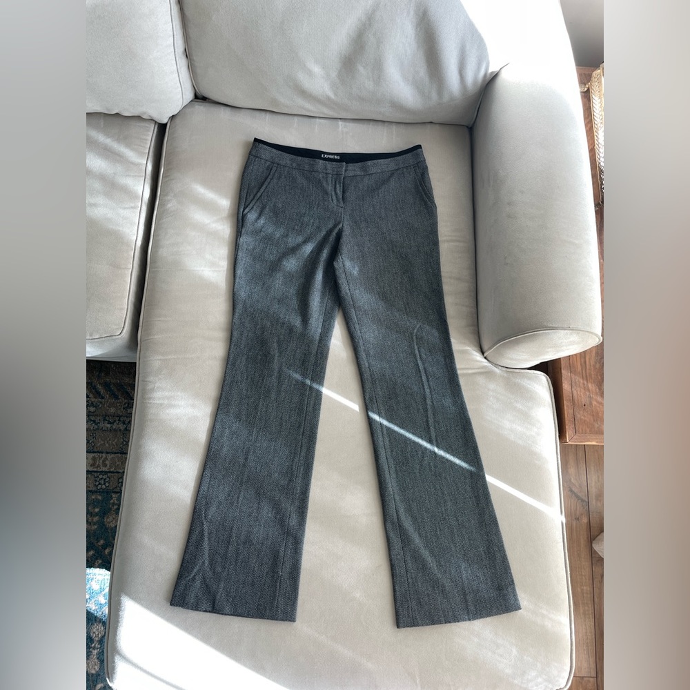 Express Textured Tweed Columnist Wide Leg Pants